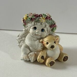 Dreamsicle Collectible Cherub with Teddy Bear “Playmates”